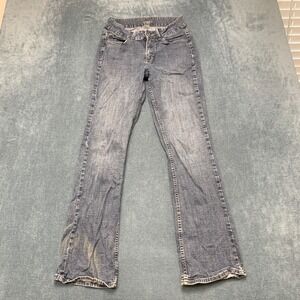 Riders by Lee Jeans Women 8M Gray Denim Cotton Mid Rise Straight Leg Light Wash